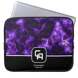 Capa Para Notebook Misty Smoke Monograma Roxo