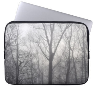 Capa Para Notebook Misty Trees Cinza Woodland