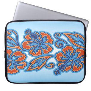 Capa Para Notebook Moana Hibiscus Havaiano Neoprene Wetcase