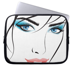 Capa Para Notebook Moça Face Laptop Case