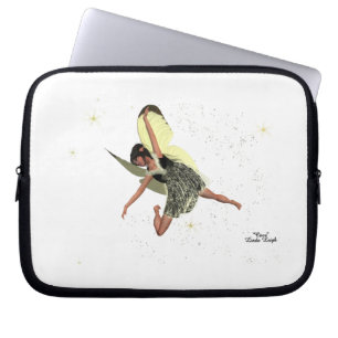 Capa Para Notebook Moça Fada Com Asas Amarelas Mala Laptop Meninas
