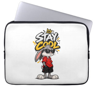 Capa Para Notebook Moda de Rua Coelho Gráfico Stay Cool – Urba Divert