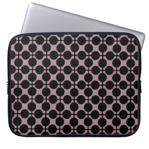 Capa Para Notebook moda do padrão de verificação da bolinhas preta ma