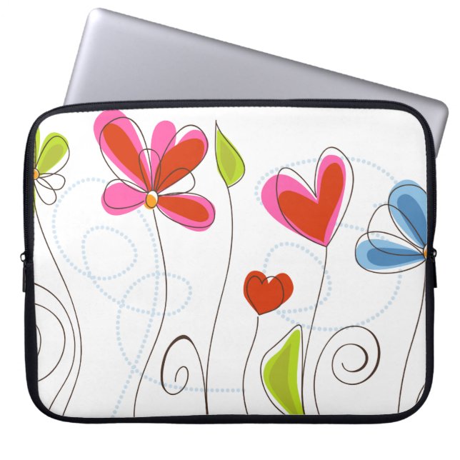 Capa Para Notebook Moda Floral Retro Legal Bonita, Cuta (Frente)