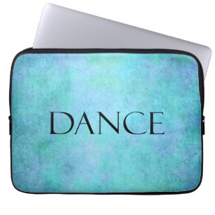 Capa Para Notebook Modelo azul da dança da aguarela da cerceta das