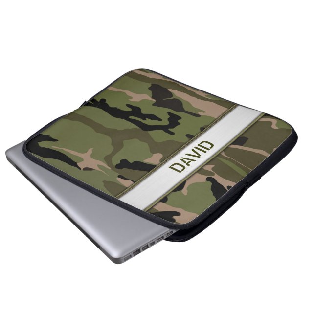 Capa Para Notebook Modelo conhecido verde militar de Camo (Frente Inferior)
