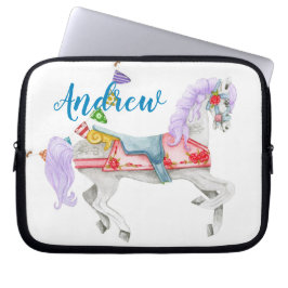 Capa Para Notebook Modelo de Carrossel Horse Personalizado