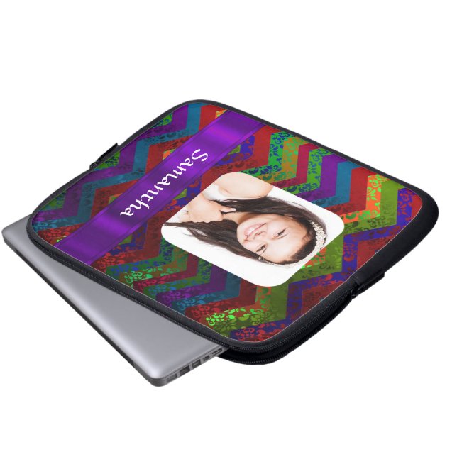Capa Para Notebook Modelo de foto personalizado Hippy chevron (Frente Inferior)