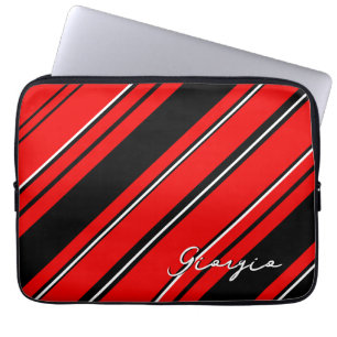 Capa Para Notebook Modelo de Nomes Personalizados, Preto, Vermelho E