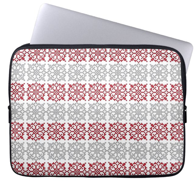 Capa Para Notebook Modelo geométrico I do sinal SUN letão tradicional (Frente)