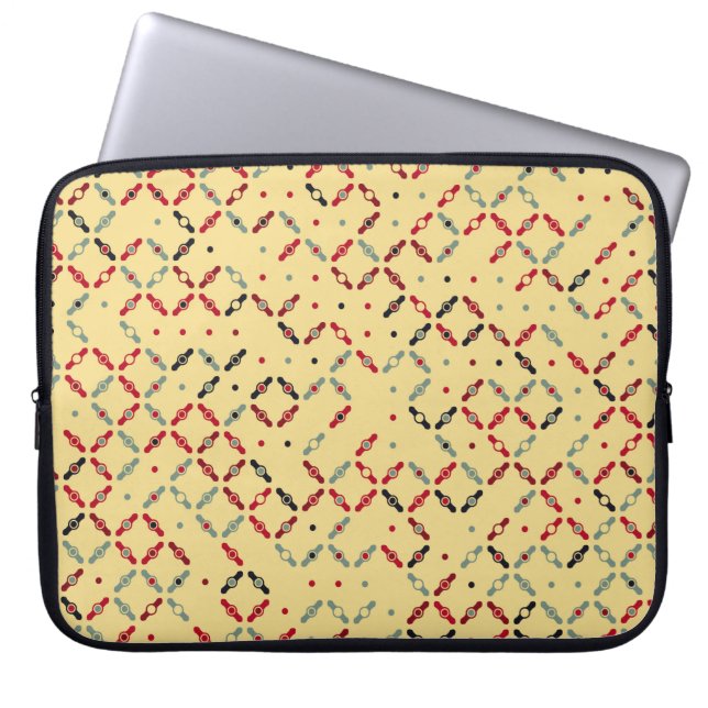 Capa Para Notebook Modelo geométrico sem costura - ilustração design (Frente)