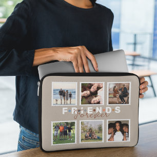 Capa Para Notebook Modern Beige Friends Forever - Estilo de carimbo p