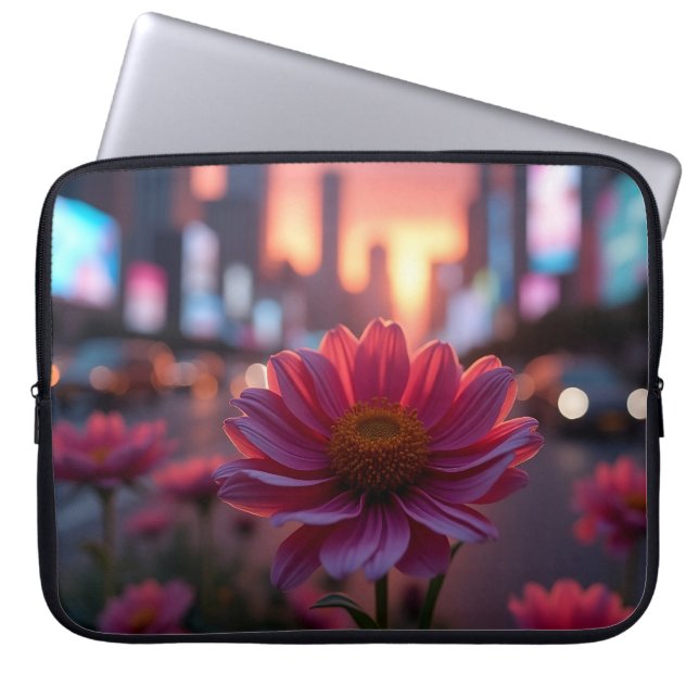 Capa Para Notebook Modern Dusk Daisies 15' (Frente)