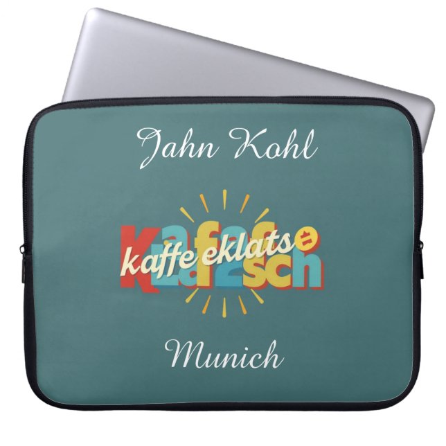 Capa Para Notebook Modern Kaffeeklatsch German Heritage Personalized (Frente)