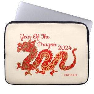 Capa Para Notebook Modern Mandala Dragon 2024 Ano Novo Chinês