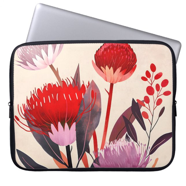 Capa Para Notebook Modern Minimalist Boho Floral Botanical (Frente)