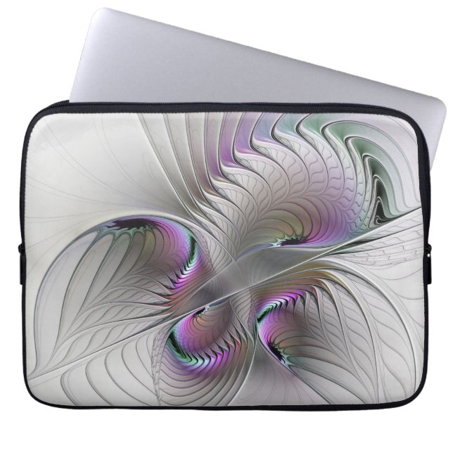 Capa Para Notebook Moderna Figura de Fantasia Tímida Abstrata Arte Fr (Frente)
