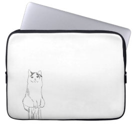Capa Para Notebook Moderno de esboço de gato bonito