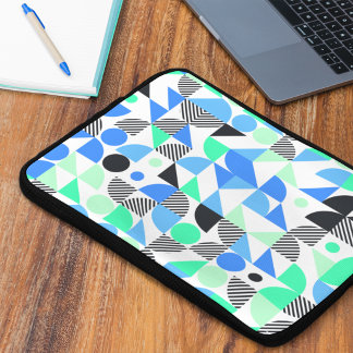 Capa Para Notebook Moderno Geométrico Azul Mint Abstrato