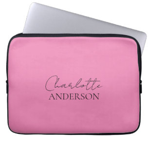Capa Para Notebook Moderno Minimalista Simples Elegante Nome Rosa