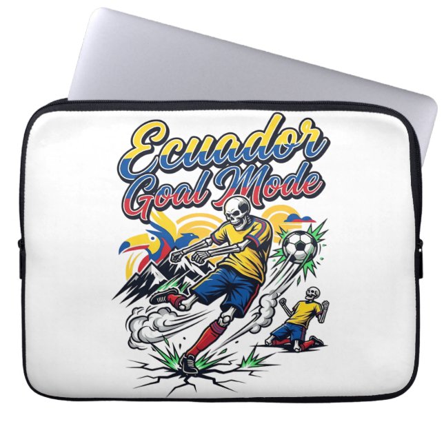 Capa Para Notebook Modo Gol Equador Esqueleto Atacante Nações Dinâmic (Frente)