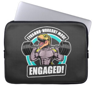 Capa Para Notebook Modo Tyranno-Workout Engajado T Rex Workout Malhaç