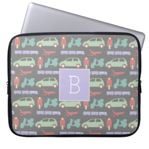 Capa Para Notebook Modos Coloridos de Ícones de Viagem de Transporte 