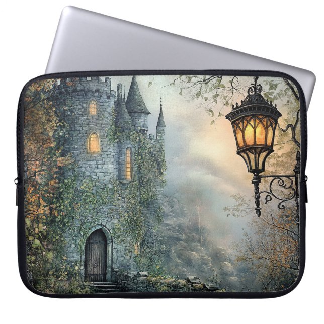 CAPA PARA NOTEBOOK MÓDY FOGGY IRISH CASTLE SCENE (Frente)