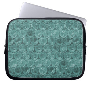 Capa Para Notebook Moldura de bolhas de turquesa