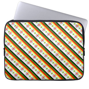 Capa Para Notebook Moldura de placa de licença com padrão folclórico