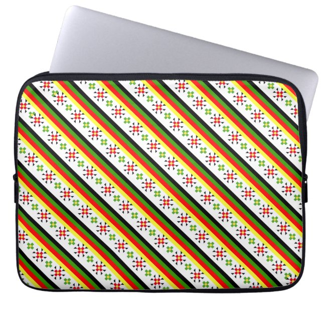 Capa Para Notebook Moldura de placa de licença com padrão folclórico  (Frente)