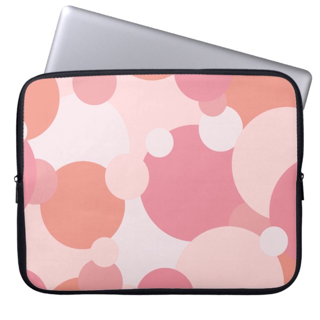 Capa Para Notebook Moléculas cor-de-laranja-rosa capas laptop (Frente)