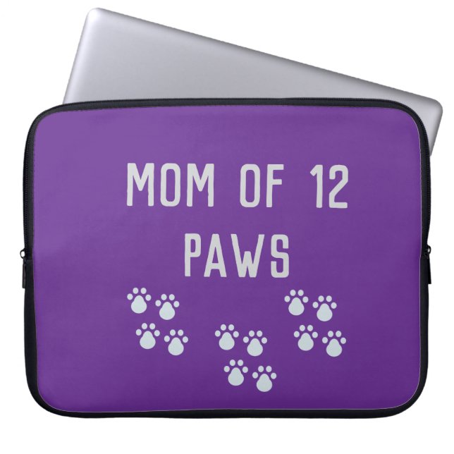 Capa Para Notebook Mom of 12 paws (Frente)