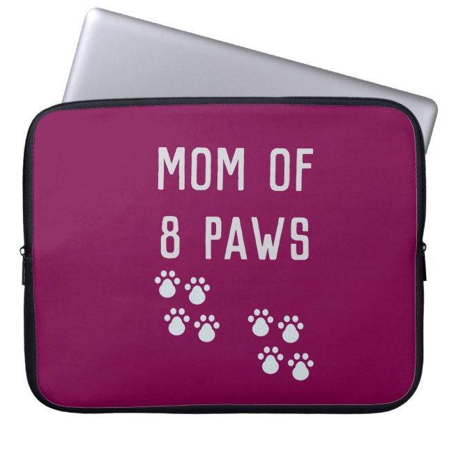 Capa Para Notebook Mom of 8 paws (Frente)