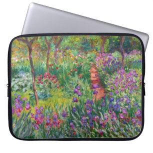 Capa Para Notebook Monet Iris Garden na Bolsa de laptop Giverny
