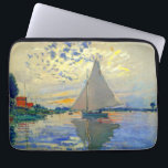Capa Para Notebook Monet Sailboat no Le Petit-Gennevilliers<br><div class="desc">Bolsa de laptop com a pintura a óleo de Claude Monet na embarcação de vela Le Petit-Gennevilliers (1874). Um veleiro sereno veleja as águas de Paris,  França. Perfeito para amantes do impressionismo e colecionadores de arte franceses!</div>