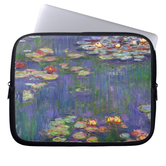 Capa Para Notebook Monet Water Lily - Pintura de plataforma (Frente)