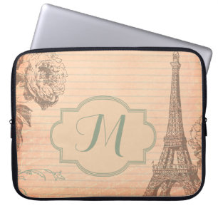 Capa Para Notebook Monograma 15" da torre Eiffel de Paris France
