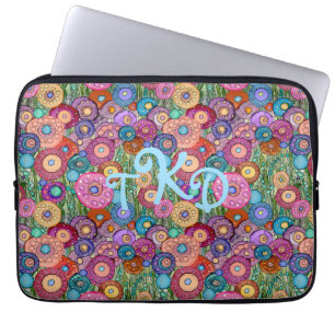 CAPA PARA NOTEBOOK MONOGRAMA ABSTRATO DO BRITE DOS CÍRCULOS DA BOLSA