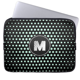 Capa Para Notebook Monograma Aero Blue Techno Dots Modern