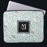 Capa Para Notebook Monograma bonito do teste padrão do cão de Terrier<br><div class="desc">Depois que eu adotei meu cão do pitbull,  Nami,  eu transformei-me um advogado para pitbull. São tão leais e loving. Eu tirei tipos diferentes dos pitbull com vária expressão facial usando uma caneta da escova e a caneta da tinta.</div>