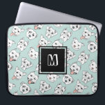Capa Para Notebook Monograma bonito do teste padrão do cão de Terrier<br><div class="desc">Depois que eu adotei meu cão do pitbull,  Nami,  eu transformei-me um advogado para pitbull. São tão leais e loving. Eu tirei tipos diferentes dos pitbull com vária expressão facial usando uma caneta da escova e a caneta da tinta.</div>