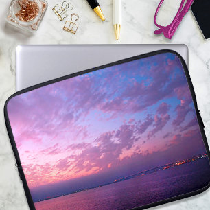 Capa Para Notebook Monograma cor-de-rosa roxo do costume da foto do