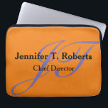 Capa Para Notebook Monograma da cinza da Tendência Moderna<br><div class="desc">Design de monograma profissional. Escolha entre vários designs,  tipos e fontes diferentes.</div>