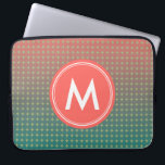 Capa Para Notebook Monograma da mistura de cores sunset de abstrato B<br><div class="desc">Lembrança do verão e do pôr do sol da praia, esta bolsa de laptop apresenta um padrão de abstrato em uma mistura de cores de coral e chalé. Personalize-o substituindo o texto do marcador de posição. Para obter mais opções, como alterar a fonte e seu tamanho, clique no botão "Personalizar"....</div>