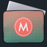 Capa Para Notebook Monograma da mistura de cores sunset de abstrato B<br><div class="desc">Lembrança do verão e do pôr do sol da praia, esta bolsa de laptop apresenta um padrão de abstrato em uma mistura de cores de coral e chalé. Personalize-o substituindo o texto do marcador de posição. Para obter mais opções, como alterar a fonte e seu tamanho, clique no botão "Personalizar"....</div>