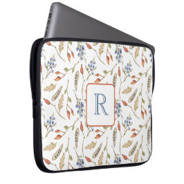 Capa Para Notebook Monograma de Arte de Folhas e Frutas Inspirado na 