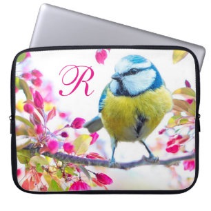 Capa Para Notebook Monograma de aves Springtime