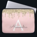 Capa Para Notebook Monograma de brilho brilhante Dourado cor-de-rosa<br><div class="desc">Esmague a tinta e a tinta Dourada,  deixando o minúsculo monograma elegante e moderno e elegante. Esse caso pode ser personalizado para incluir seu nome inicial e próprio.</div>