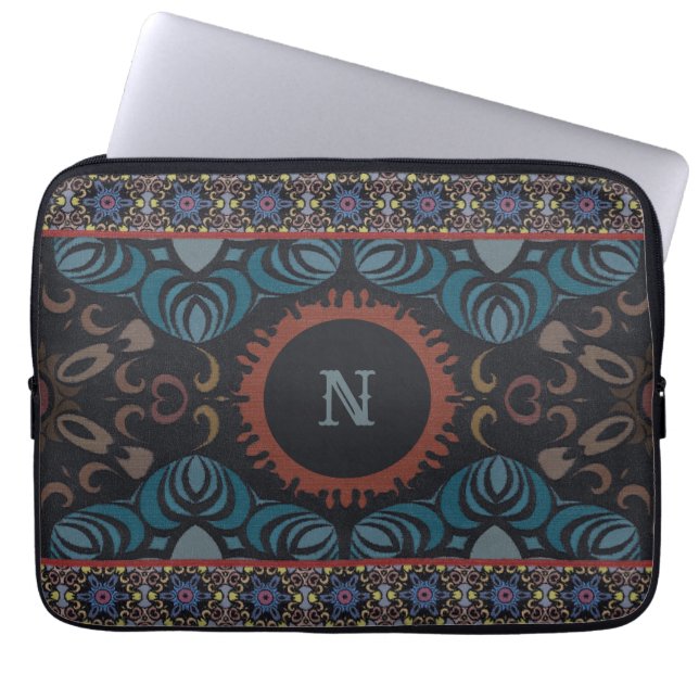 Capa Para Notebook Monograma de Elegância de eterno tradicional (Frente)